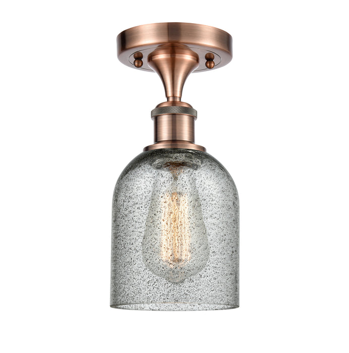 Innovations 516-1C-AC-G257-LED LED Semi-Flush Mount, Antique Copper