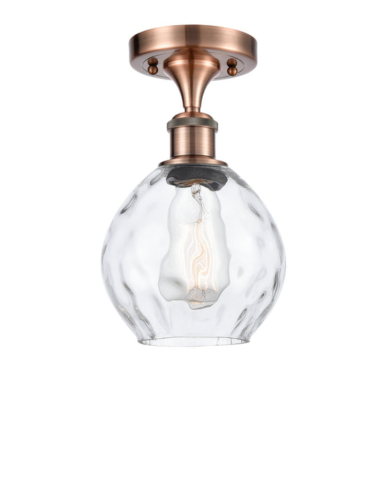Innovations 516-1C-AC-G362-LED LED Semi-Flush Mount, Antique Copper