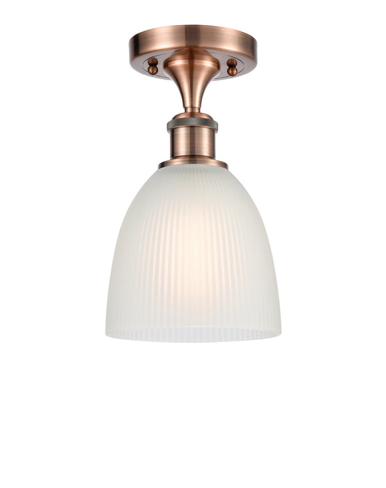 Innovations 516-1C-AC-G381-LED LED Semi-Flush Mount, Antique Copper