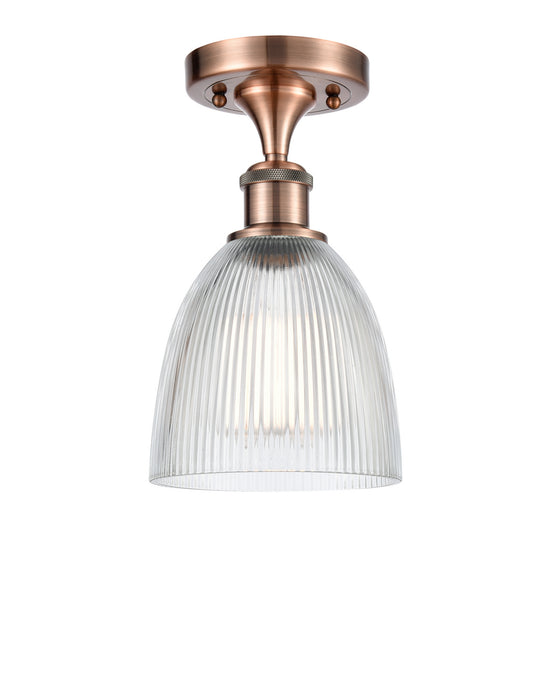 Innovations 516-1C-AC-G382-LED LED Semi-Flush Mount, Antique Copper