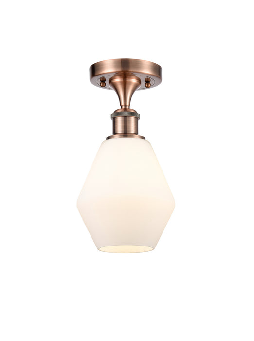 Innovations 516-1C-AC-G651-6-LED LED Semi-Flush Mount, Antique Copper