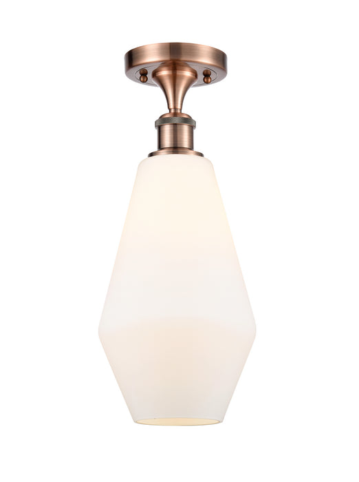 Innovations 516-1C-AC-G651-7-LED LED Semi-Flush Mount, Antique Copper