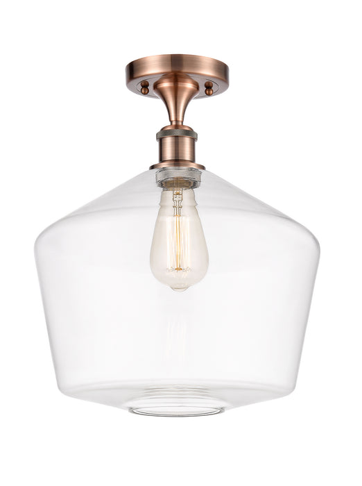 Innovations 516-1C-AC-G652-12-LED LED Semi-Flush Mount, Antique Copper