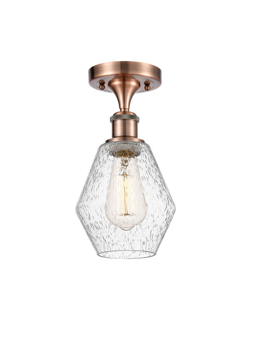 Innovations 516-1C-AC-G654-6-LED LED Semi-Flush Mount, Antique Copper