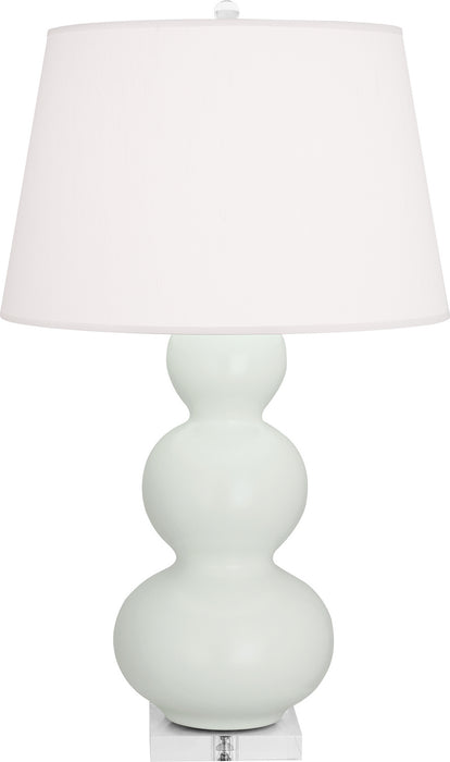 Robert Abbey MCL43 One Light Table Lamp, Matte Celadon Glazed Ceramic w/Lucite