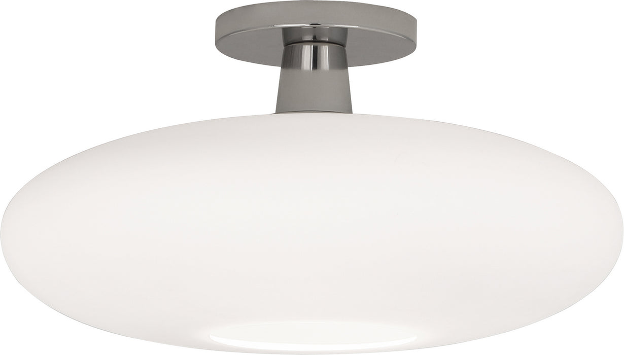 Robert Abbey S2039 One Light Flushmount, Polished Nickel