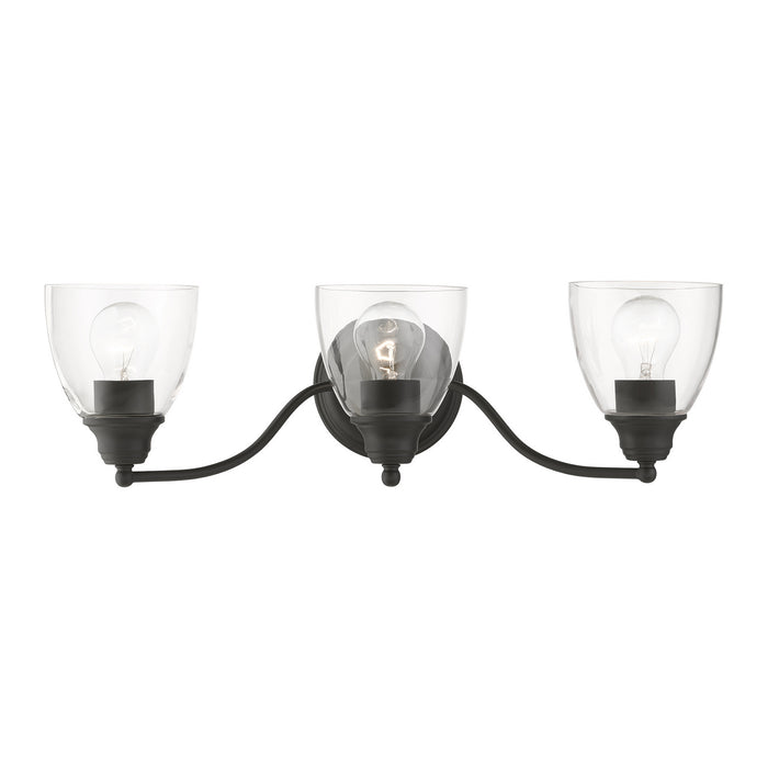 Livex Lighting 15133-04 Three Light Vanity Sconce, Black