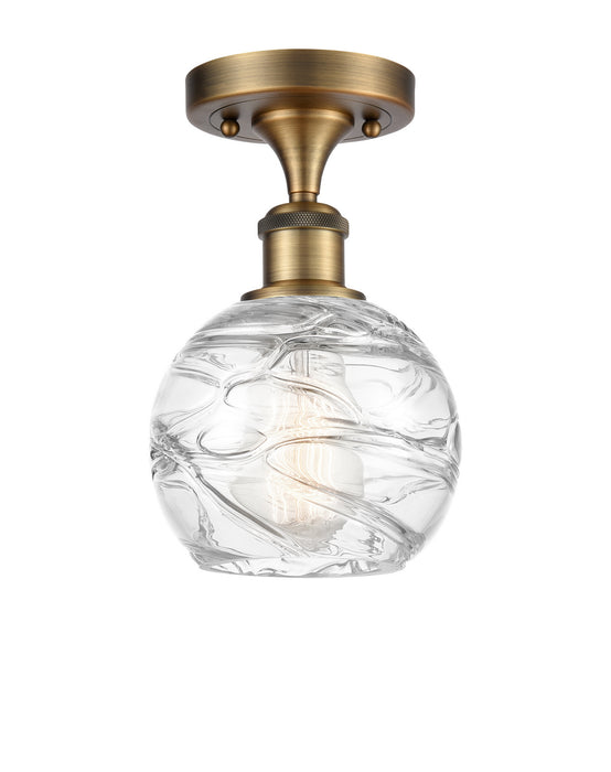 Innovations 516-1C-BB-G1213-6 One Light Semi-Flush Mount, Brushed Brass
