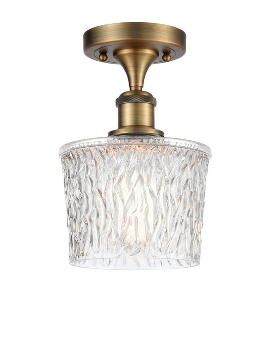 Innovations 516-1C-BB-G402 One Light Semi-Flush Mount, Brushed Brass