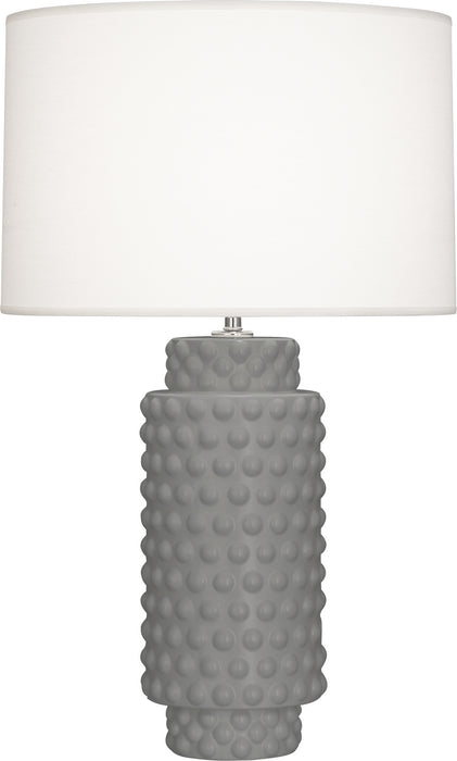 Robert Abbey MST08 One Light Table Lamp, Matte Smoky Taupe Glazed Textured Ceramic