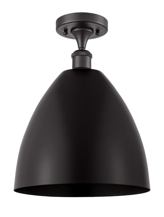 Innovations 516-1C-BK-MBD-12-BK One Light Semi-Flush Mount, Matte Black