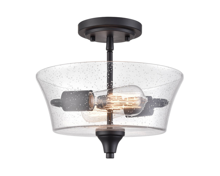 Millennium 2110-MB Two Light Semi-Flush Mount, Matte Black