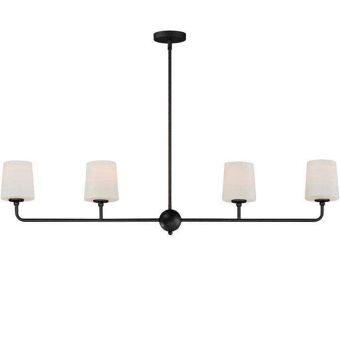 Maxim 12097SWAR Four Light Linear Chandelier, Anthracite