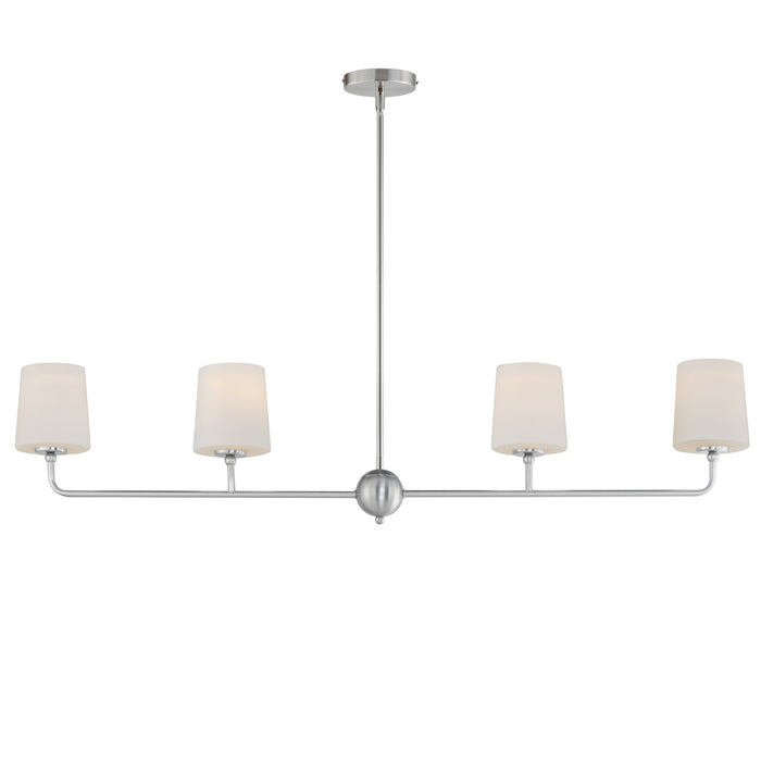 Maxim 12097SWSN Four Light Linear Chandelier, Satin Nickel
