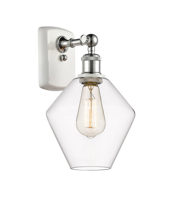 Innovations 516-1W-WPC-G652-8 One Light Wall Sconce, White Polished Chrome