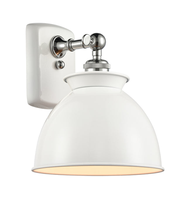 Innovations 516-1W-WPC-M14-W One Light Wall Sconce, White Polished Chrome