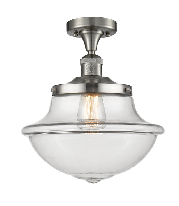 Innovations 517-1CH-SN-G542-LED LED Semi-Flush Mount, Brushed Satin Nickel