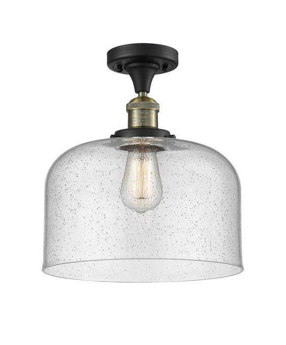 Innovations 517-1CH-BAB-G74-L-LED LED Semi-Flush Mount, Black Antique Brass