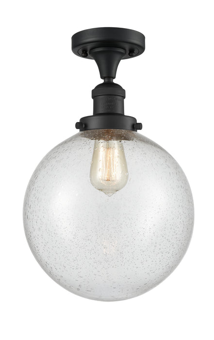 Innovations 517-1CH-BK-G204-10 One Light Semi-Flush Mount, Matte Black
