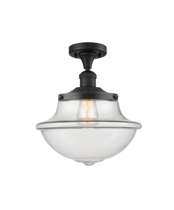 Innovations 517-1CH-BK-G542 One Light Semi-Flush Mount, Matte Black