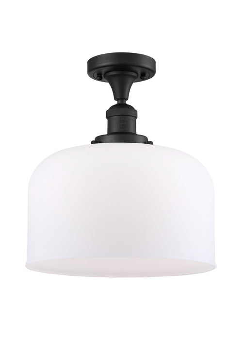 Innovations 517-1CH-BK-G71-L One Light Semi-Flush Mount, Matte Black