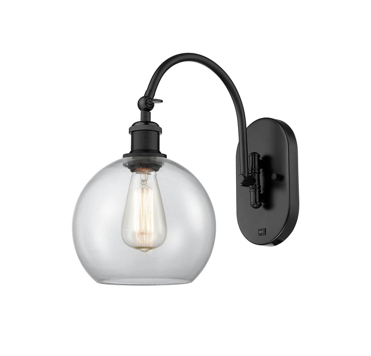 Innovations 518-1W-BK-G122-8-LED LED Wall Sconce, Matte Black