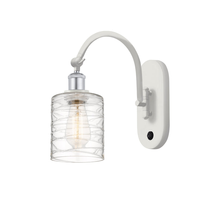 Innovations 518-1W-WPC-G1113-LED LED Wall Sconce, White Polished Chrome