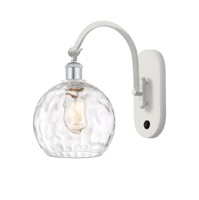 Innovations 518-1W-WPC-G1215-8 One Light Wall Sconce, White Polished Chrome