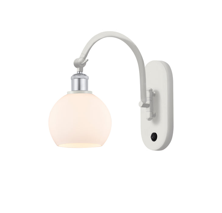 Innovations 518-1W-WPC-G121-6-LED LED Wall Sconce, White Polished Chrome