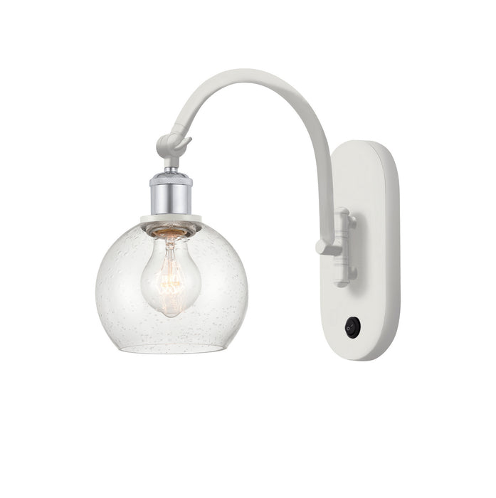 Innovations 518-1W-WPC-G124-6 One Light Wall Sconce, White Polished Chrome