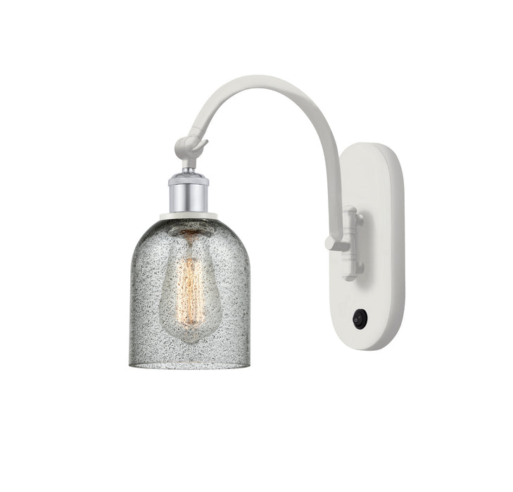 Innovations 518-1W-WPC-G257 One Light Wall Sconce, White Polished Chrome