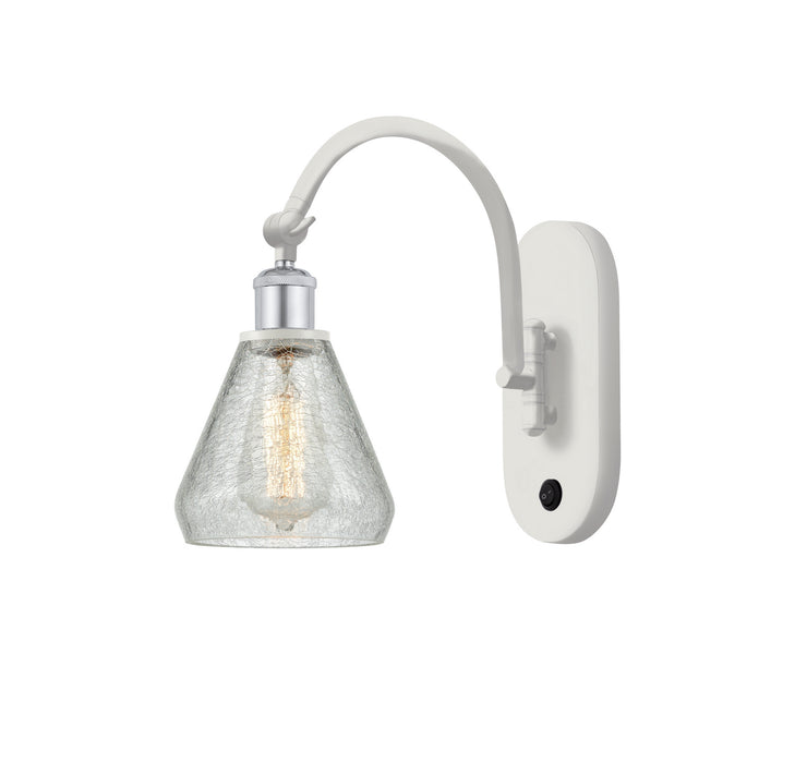 Innovations 518-1W-WPC-G275 One Light Wall Sconce, White Polished Chrome