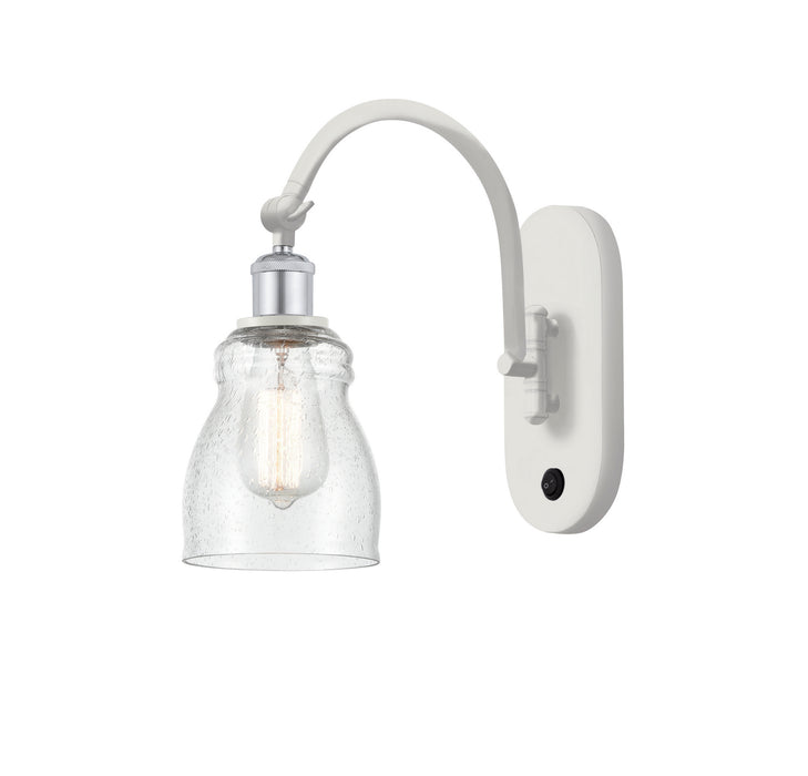 Innovations 518-1W-WPC-G394 One Light Wall Sconce, White Polished Chrome