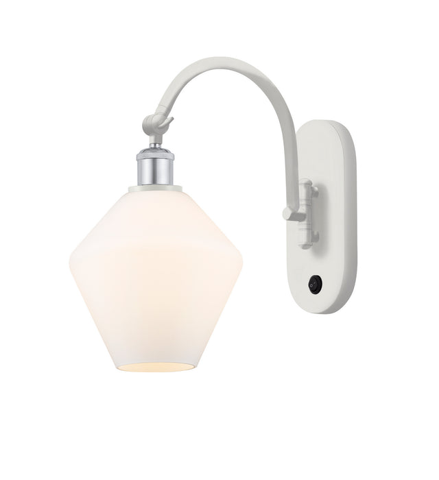 Innovations 518-1W-WPC-G651-8-LED LED Wall Sconce, White Polished Chrome