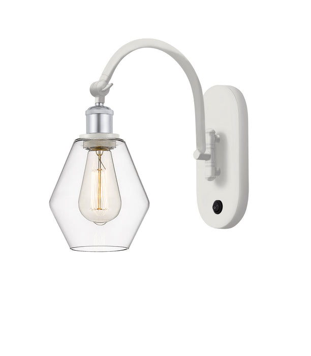 Innovations 518-1W-WPC-G652-6 One Light Wall Sconce, White Polished Chrome
