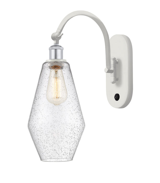 Innovations 518-1W-WPC-G654-7 One Light Wall Sconce, White Polished Chrome