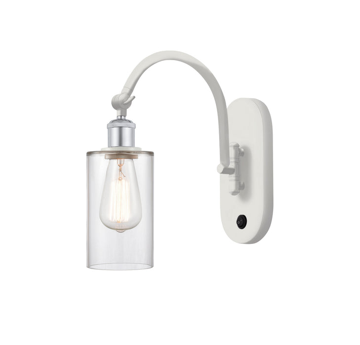Innovations 518-1W-WPC-G802 One Light Wall Sconce, White Polished Chrome
