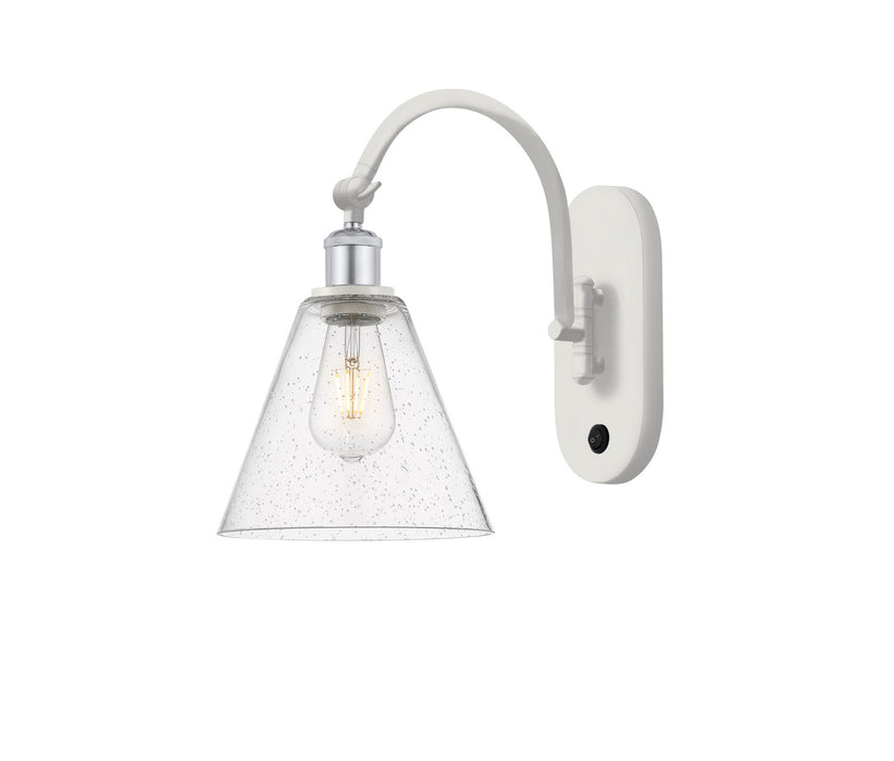 Innovations 518-1W-WPC-GBC-84 One Light Wall Sconce, White Polished Chrome