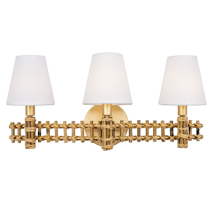 Varaluz 360B03FG Three Light Bath, French Gold