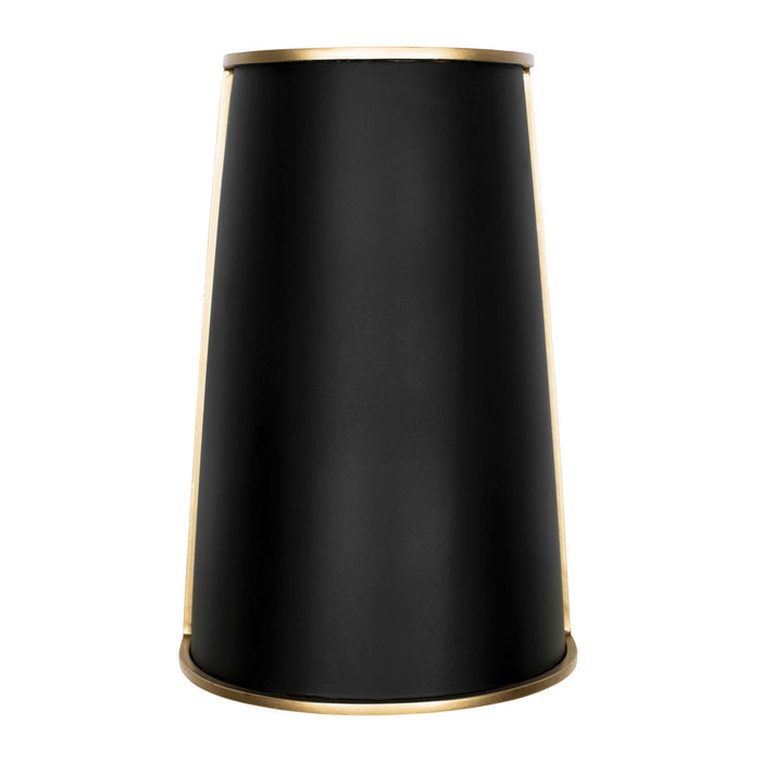 Varaluz 364W02MBFG Two Light Wall Sconce, Matte Black/French Gold