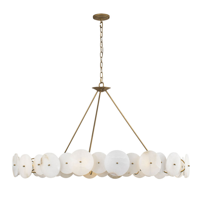 Varaluz 370C09HG Nine Light Chandelier, Havana Gold