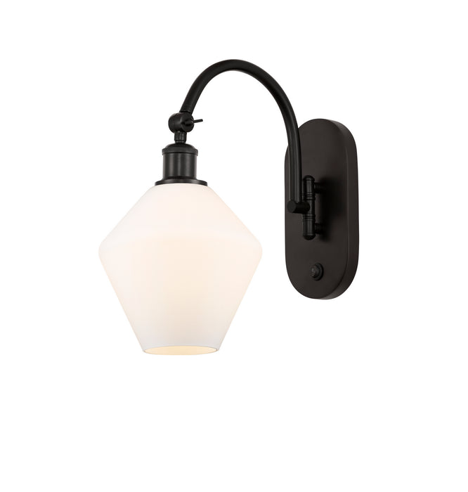 Innovations 518-1W-WPC-G1113 One Light Wall Sconce, White Polished Chrome