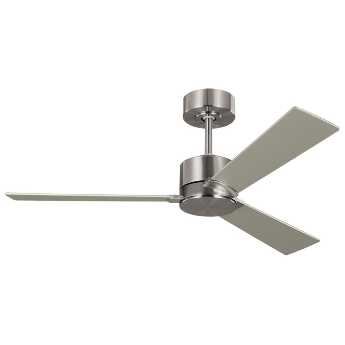 Visual Comfort Fan 3RZR44BS 44" Ceiling Fan, Brushed Steel