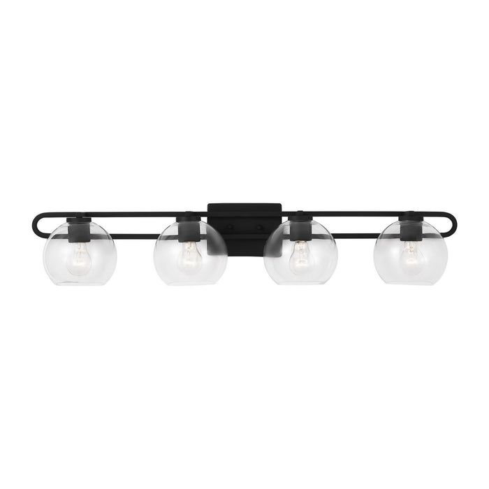 Visual Comfort Studio 4455704-112 Four Light Bath Vanity, Midnight Black