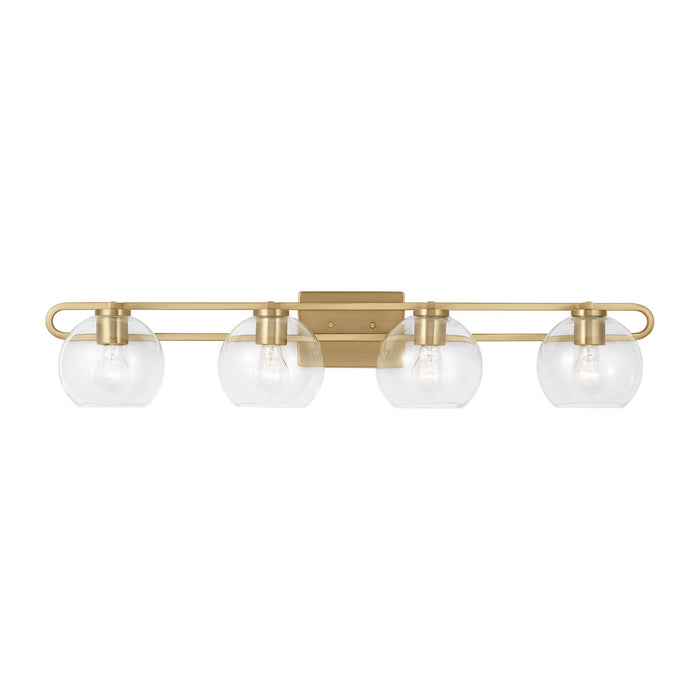 Visual Comfort Studio 4455704-848 Four Light Bath Vanity, Satin Brass