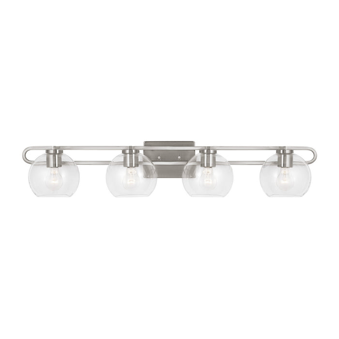 Visual Comfort Studio 4455704-962 Four Light Bath Vanity, Brushed Nickel