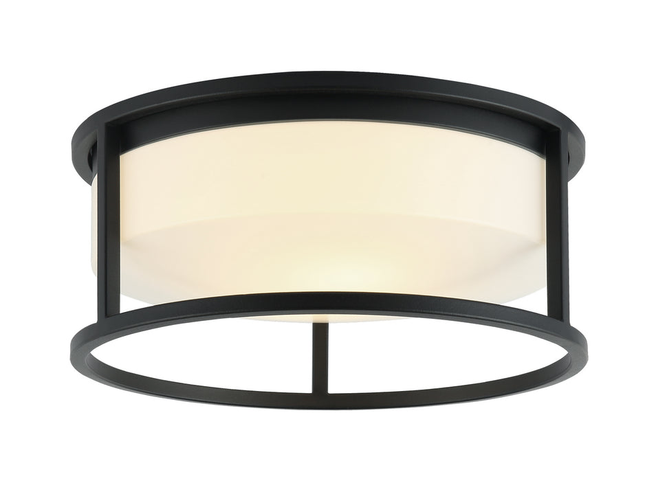 Matteo Lighting M15002MB Two Light Ceiling Mount, Matte Black