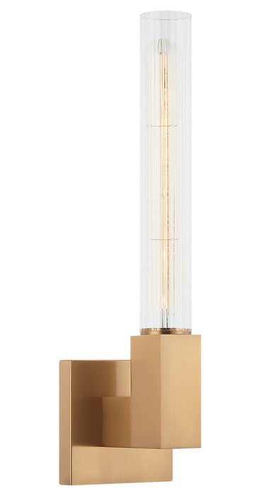Matteo Lighting S03101AG Two Light Wall Sconce, Aged Gold Brass