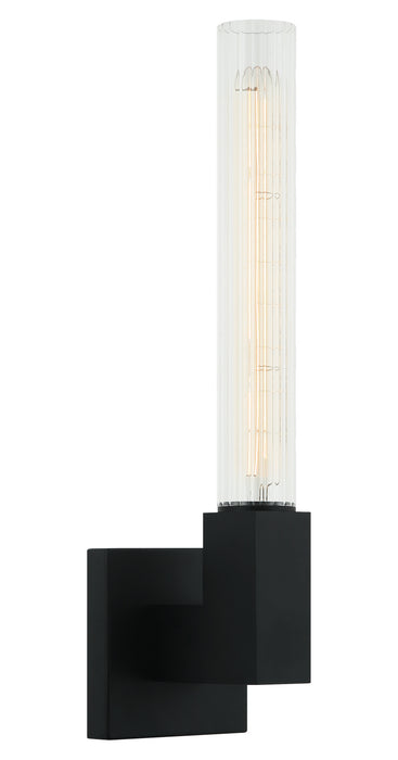 Matteo Lighting S03101BK Two Light Wall Sconce, Matte Black