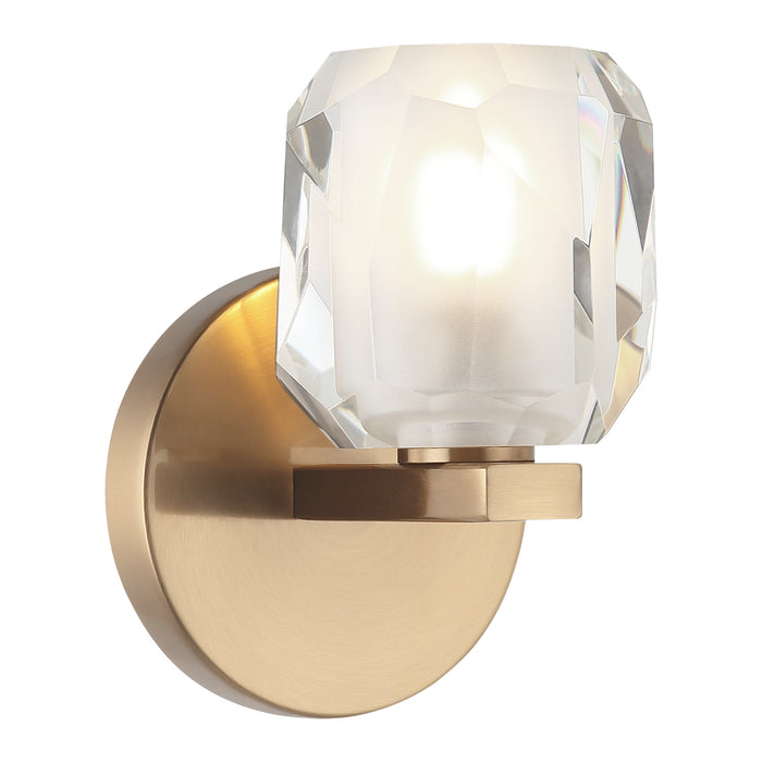 Matteo Lighting S04101AG One Light Vanity, Aged Gold Brass
